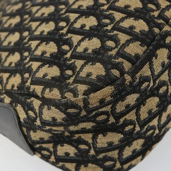 Authentic Christian Dior Trotter Canvas Shoulder Bag Navy Gold - Picture 6 of 16